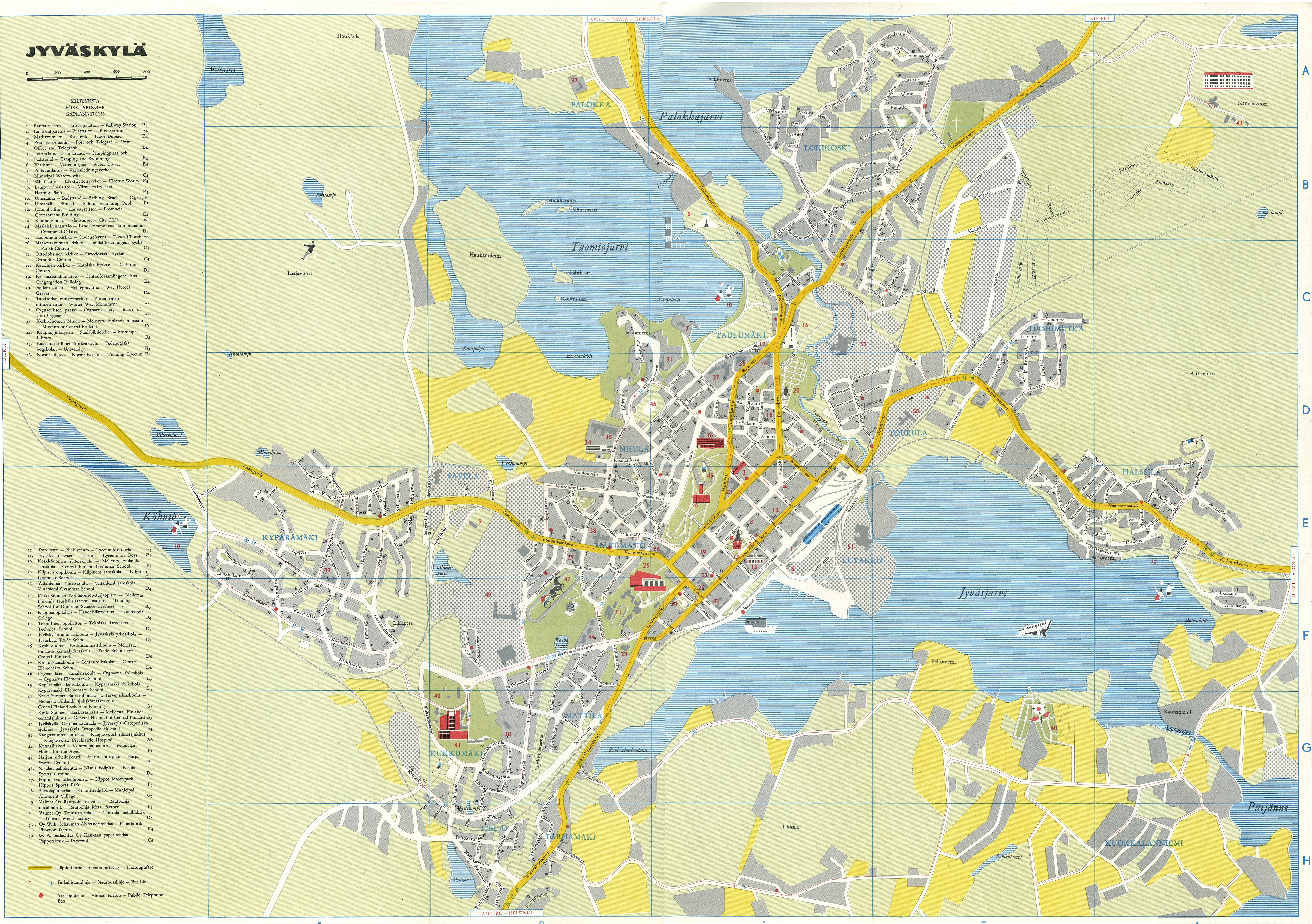 Tutustu 32+ imagen jyväskylä kartta 1970